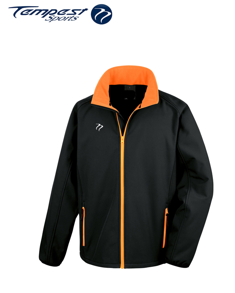 Umpires Black Orange Soft Shell Jacket